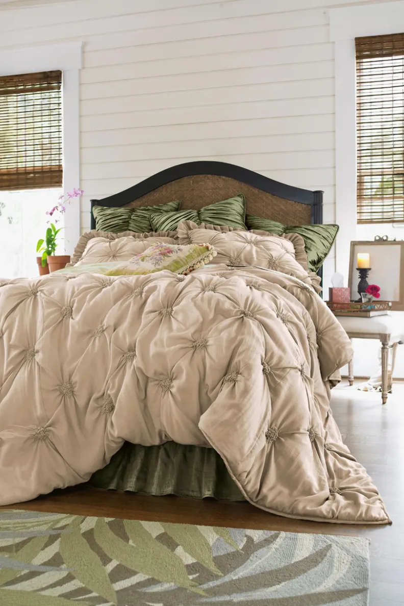 Soft Surroundings Lombardi Smocked Coverlet I| Bedding|Bedding Collections