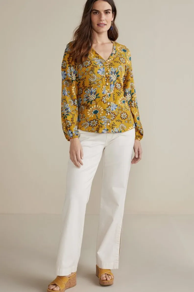 Soft Surroundings Lorna Button Front Top| Tops