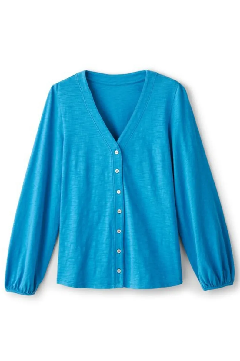 Soft Surroundings Lorna Button Front Top| Tops