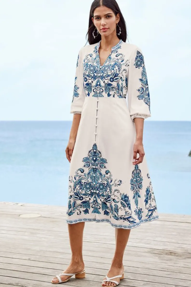 Soft Surroundings Louise Midi Dress| Dresses