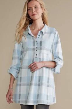 Soft Surroundings Mad About Plaid Top| Tops
