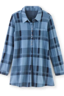 Soft Surroundings Mad About Plaid Top| Tops