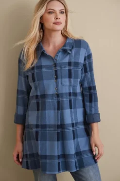 Soft Surroundings Mad About Plaid Top| Tops