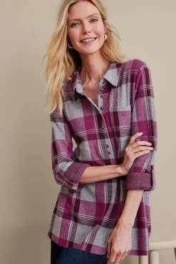 Soft Surroundings Mad About Plaid Top| Tops