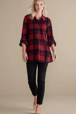 Soft Surroundings Mad About Plaid Top| Tops
