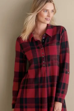 Soft Surroundings Mad About Plaid Top| Tops