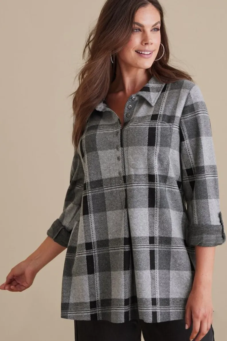 Soft Surroundings Mad About Plaid Tunic| Tops|Tunics & Leggings