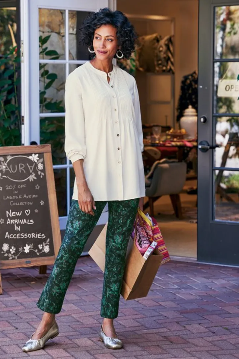 Soft Surroundings Makara Button Tunic| Tops