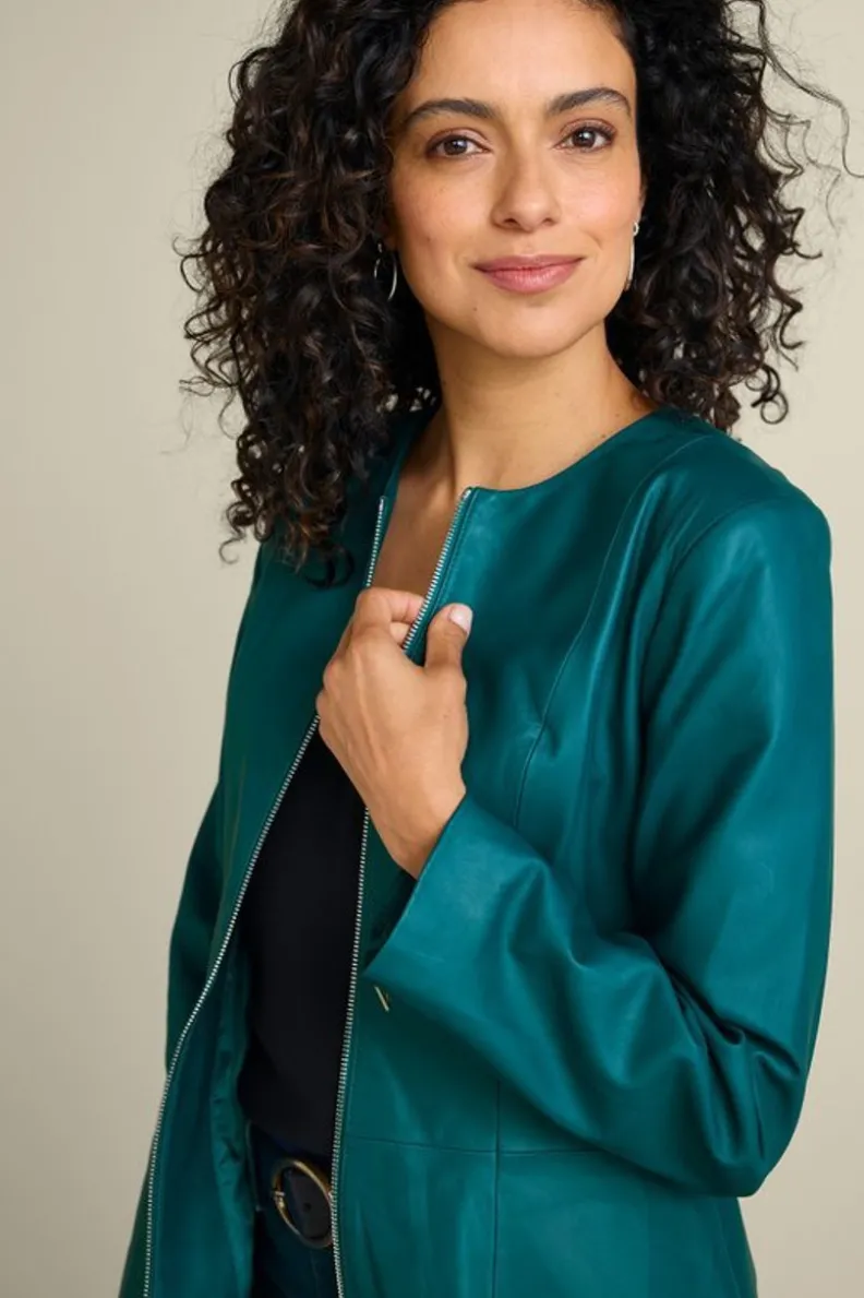 Soft Surroundings Marfa Leather Jacket| Toppers|Jackets & Coats