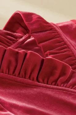 Soft Surroundings Marlee Ruffle Velvet Top| Tops