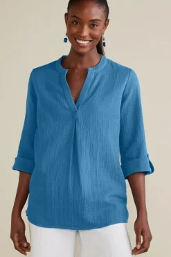 Soft Surroundings Marley Gauze Tunic| Tops|Tunics & Leggings