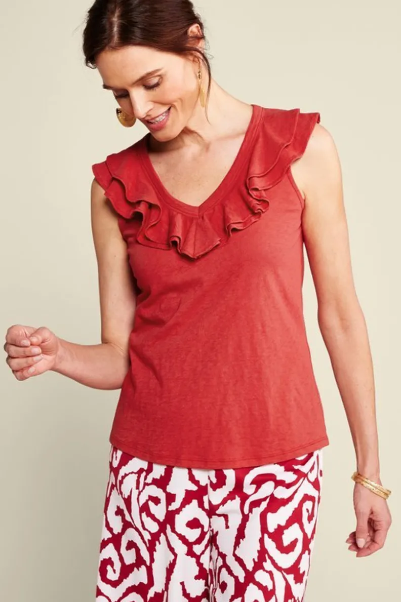 Soft Surroundings Marybeth Ruffle Tank| Tops