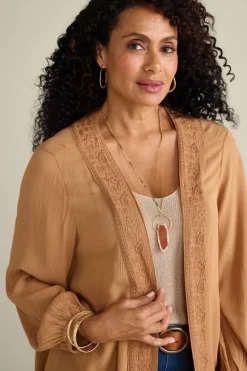 Soft Surroundings Megara Gauze Topper| Toppers|Jackets & Coats