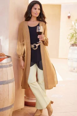 Soft Surroundings Megara Gauze Topper| Toppers|Jackets & Coats