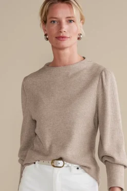 Soft Surroundings Melina Waffle Pullover| Tops