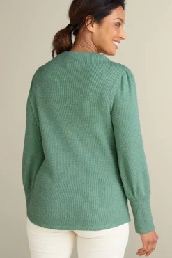 Soft Surroundings Melina Waffle Pullover| Tops