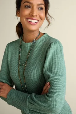 Soft Surroundings Melina Waffle Pullover| Tops