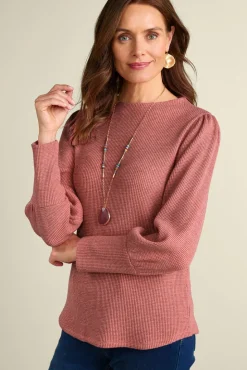 Soft Surroundings Melina Waffle Pullover| Tops