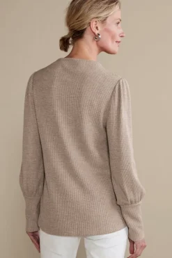 Soft Surroundings Melina Waffle Pullover| Tops