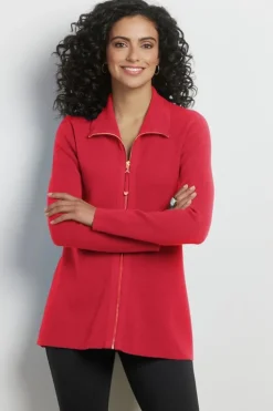 Soft Surroundings Meria Zip Cardi| Tops|Sweaters & Cardigans