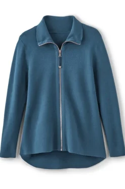 Soft Surroundings Meria Zip Cardi| Tops|Sweaters & Cardigans