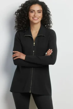 Soft Surroundings Meria Zip Cardi| Tops|Sweaters & Cardigans