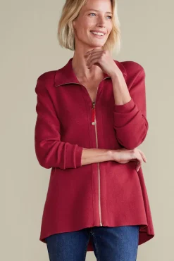 Soft Surroundings Meria Zip Cardi| Tops|Sweaters & Cardigans