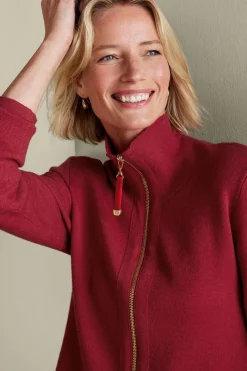 Soft Surroundings Meria Zip Cardi| Tops|Sweaters & Cardigans