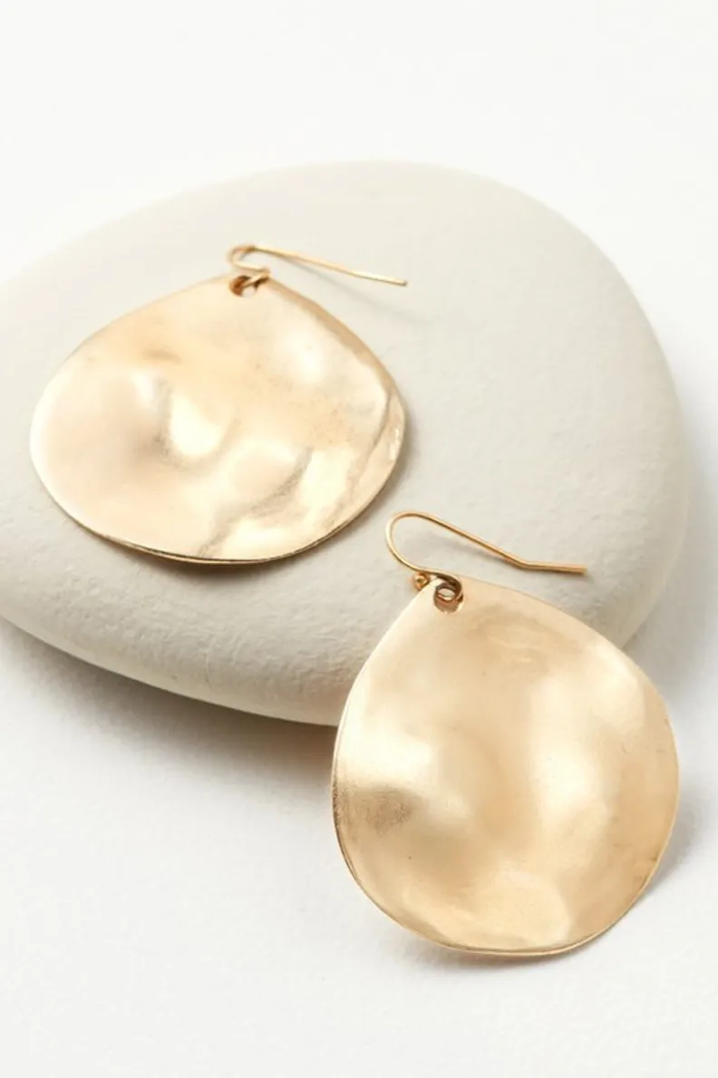 Soft Surroundings Meza Hammered Disc Earrings| Jewelry|Earrings