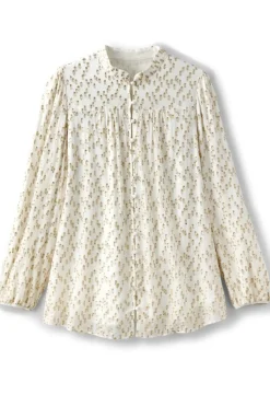 Soft Surroundings Mila Metallic Blouse| Tops