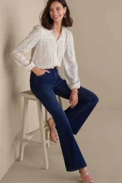 Soft Surroundings Mila Metallic Blouse| Tops