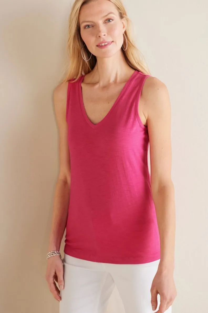 Soft Surroundings Mistral Supima Slub Tank| Tops