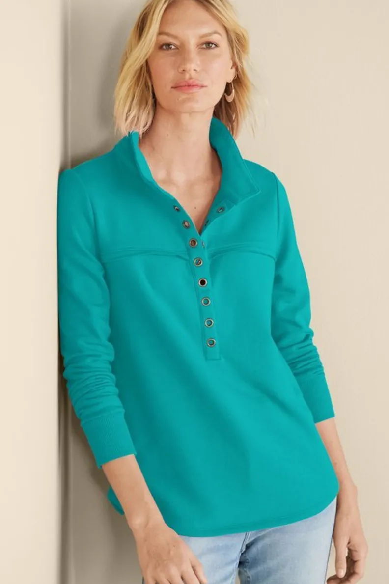 Soft Surroundings Neera French Terry Tunic| Tops