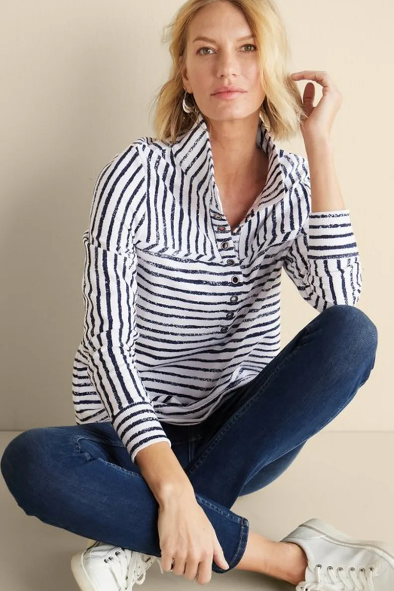 Soft Surroundings Neera French Terry Tunic| Tops