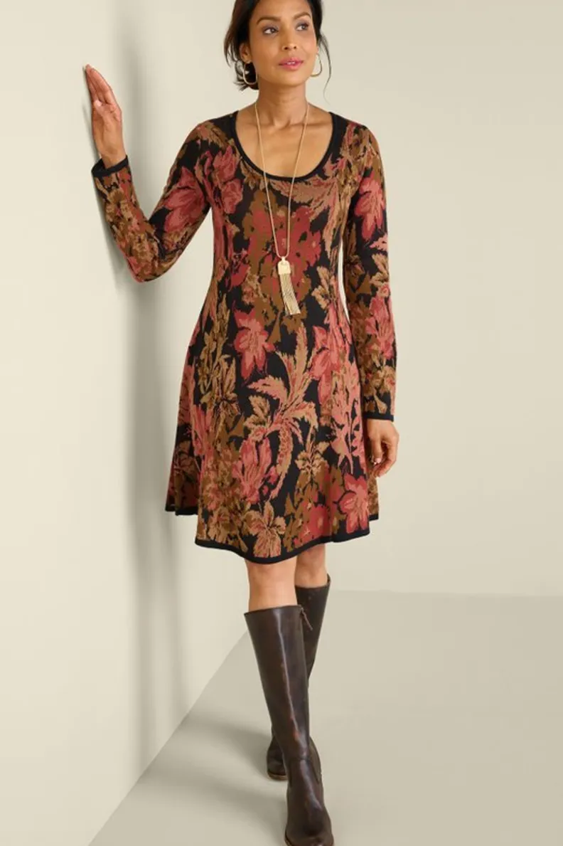 Soft Surroundings Nelia Jacquard Sweater Dress| Dresses