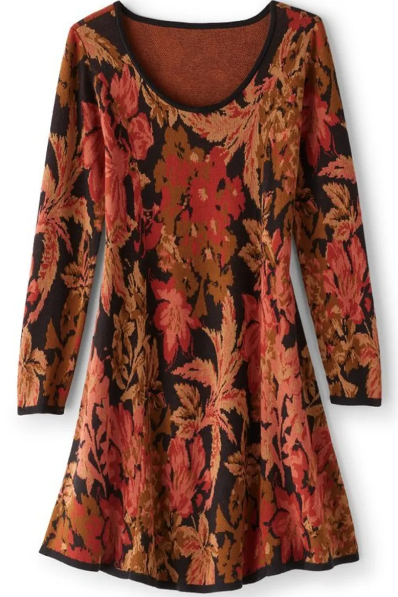 Soft Surroundings Nelia Jacquard Sweater Dress| Dresses