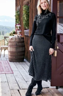 Soft Surroundings Nisha Knit Pleated Skirt| Skirts