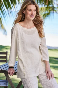 Soft Surroundings Oceo Gauze Tunic| Tops|Tunics & Leggings