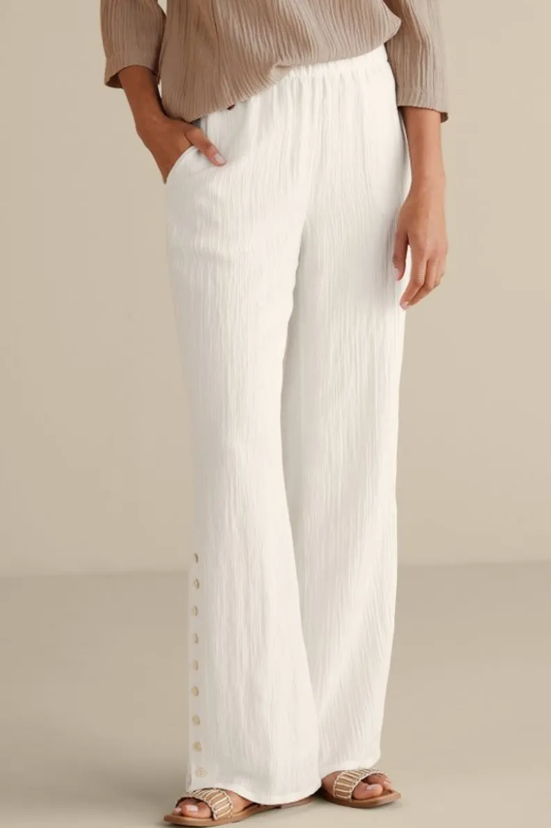 Soft Surroundings Oceo Gauze Wide-Leg Pants| Pants