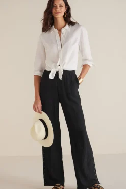 Soft Surroundings Oceo Gauze Wide-Leg Pants| Pants