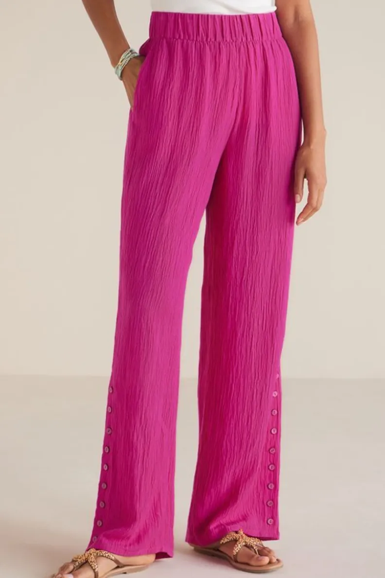 Soft Surroundings Oceo Gauze Wide-Leg Pants| Pants