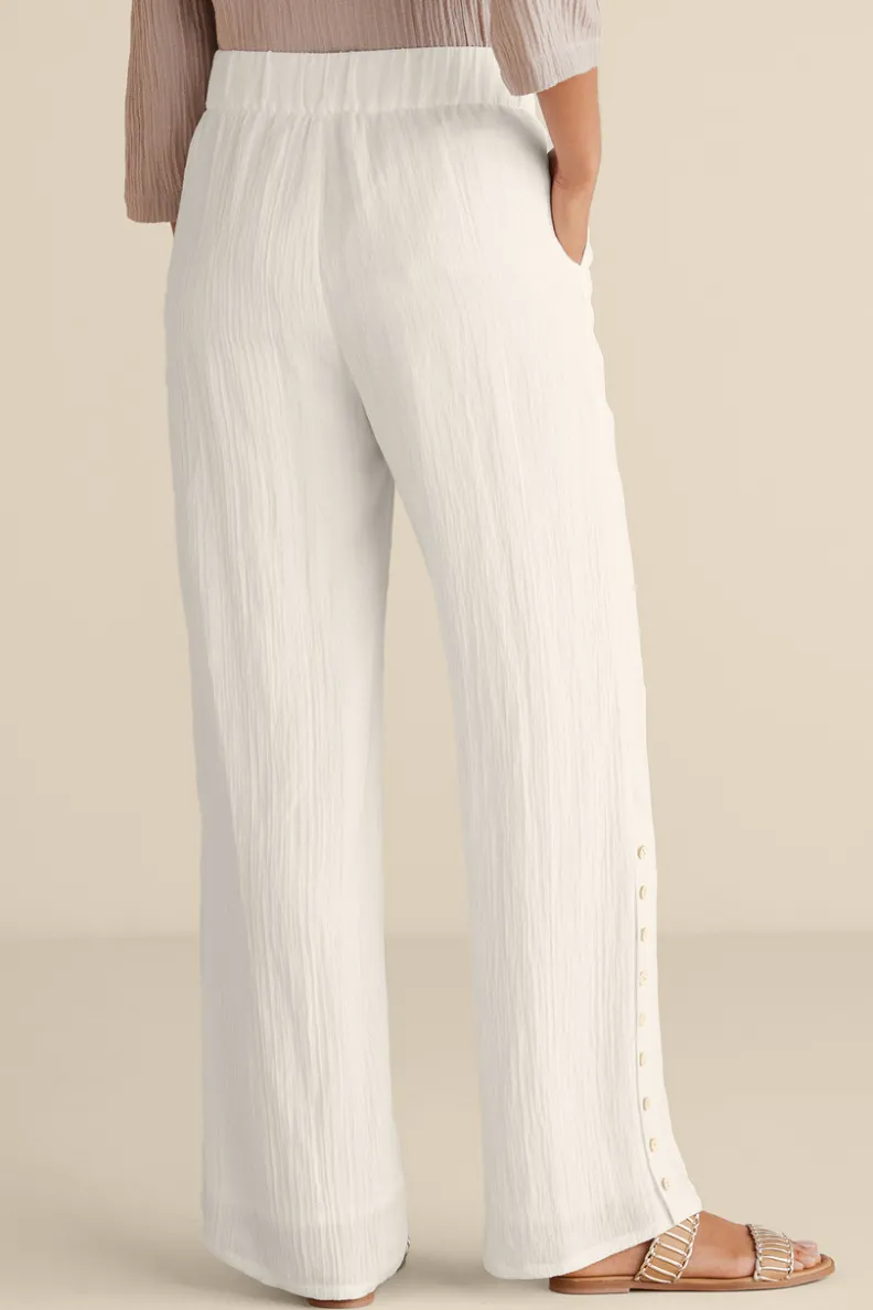 Soft Surroundings Oceo Gauze Wide-Leg Pants| Pants