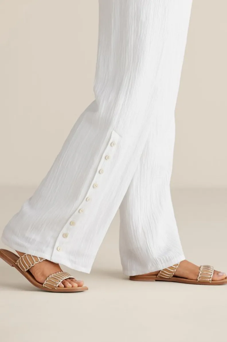 Soft Surroundings Oceo Gauze Wide-Leg Pants| Pants