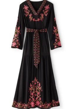 Soft Surroundings Onyx Embellished Maxi Dress| Dresses