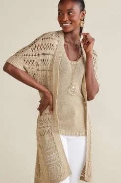 Soft Surroundings Opaline Shimmer Cardigan| Tops|Sweaters & Cardigans