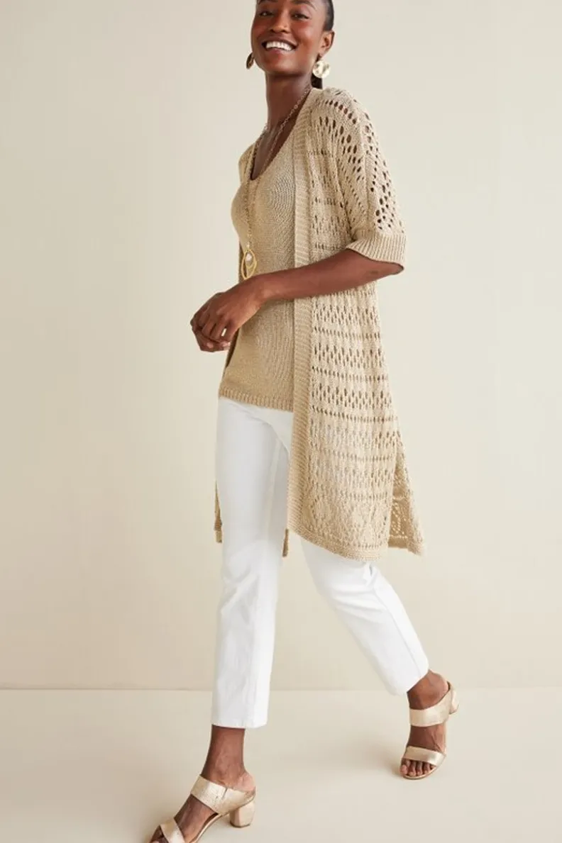 Soft Surroundings Opaline Shimmer Cardigan| Tops|Sweaters & Cardigans