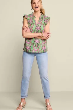 Soft Surroundings Paige Linen Blend Top| Tops