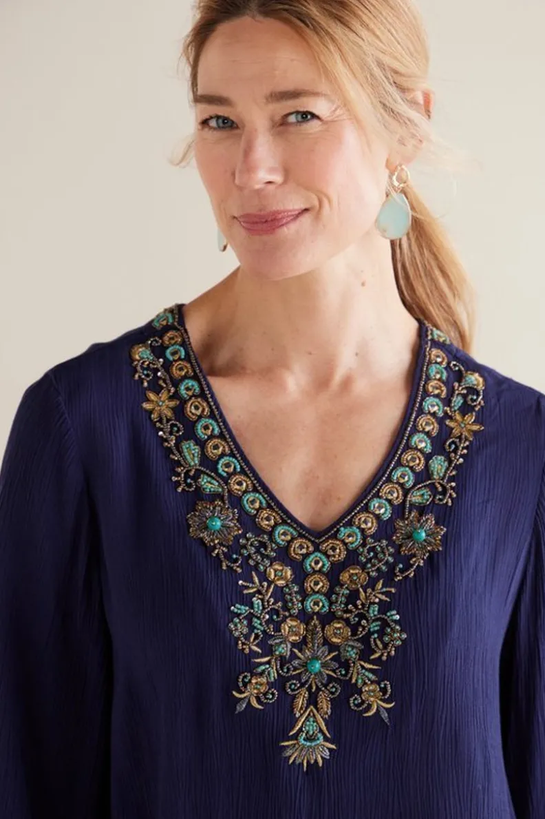 Soft Surroundings Paulina Gauze Pullover| Tops