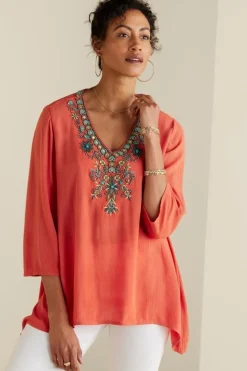 Soft Surroundings Paulina Gauze Pullover| Tops