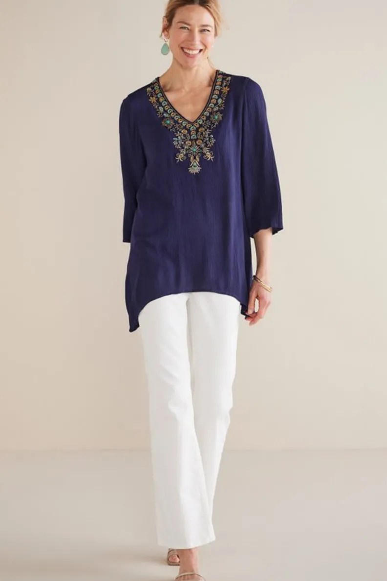 Soft Surroundings Paulina Gauze Pullover| Tops